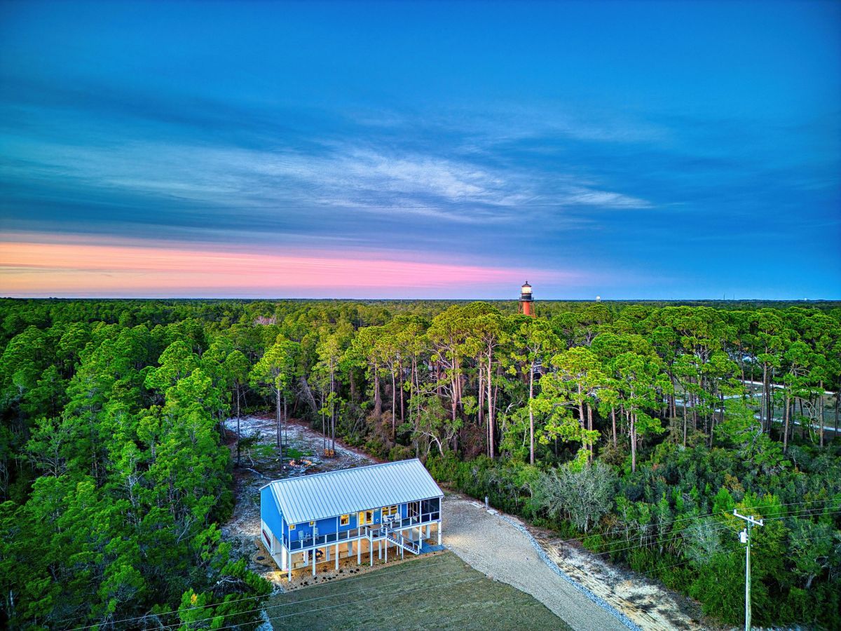 aerial view of carrabelle vacation rental